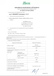 Deklaracja właściwości użytkowych Leca KERAMZYT IZOLACYJNY L (2021)