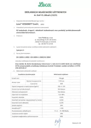 Deklaracja właściwości użytkowych leca keramzyt budowlany L (2021)