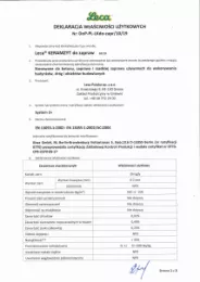 Deklaracja właściwości użytkowych Leca KERAMZYT do zapraw (2019)