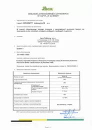 Deklaracja właściwości użytkowych Leca KERAMZYT izolacyjny M (2017)