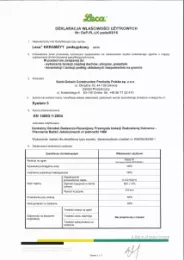 Deklaracja właściwości użytkowych Leca KERAMZYT podsypkowy (2016)
