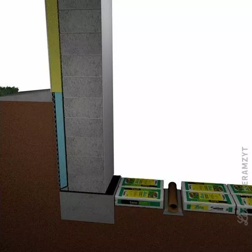 Ułożenie worków z Leca® KERAMZYTEM izolacyjnym L 