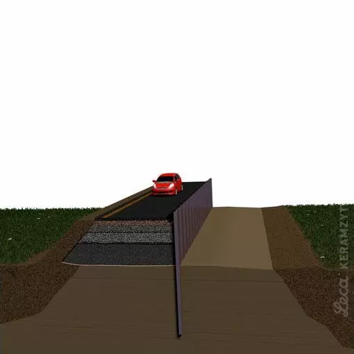 9. Wykop pod remont drugiej połowy drogi