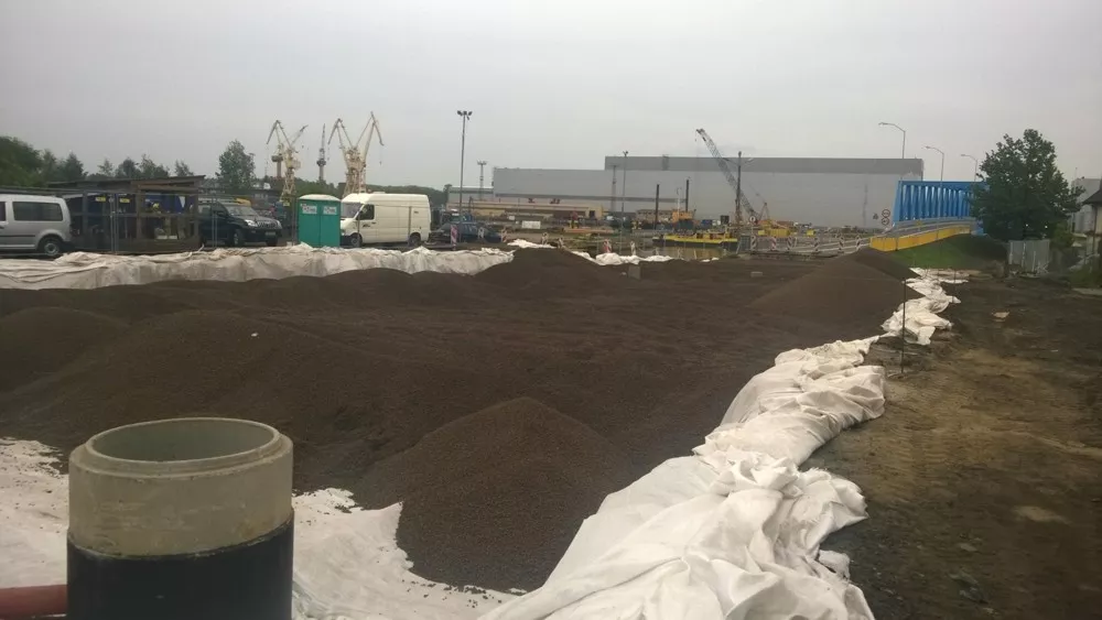 Na dojeździe do Mostu Brdowskiego wykonano materac z Leca® KERAMZYTU geotechnicznego