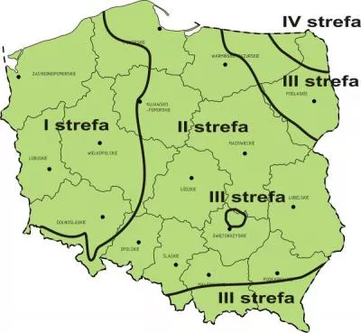 strefy przemarzania