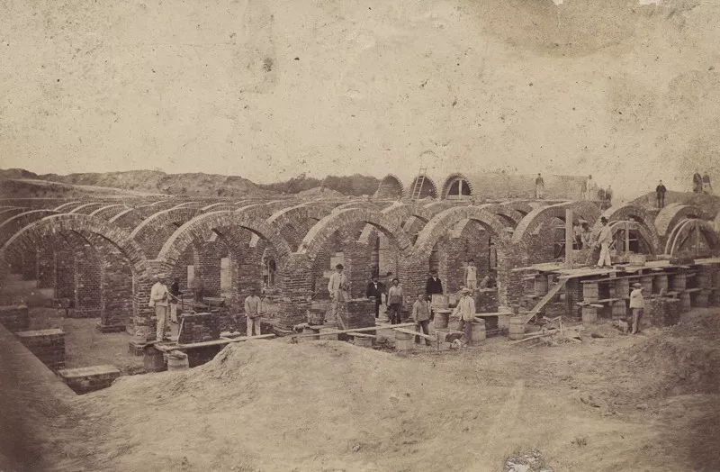 Zdjęcie dokumentujące budowę Starej Oruni 1869 (dzięki portalowi trojmiasto.pl)